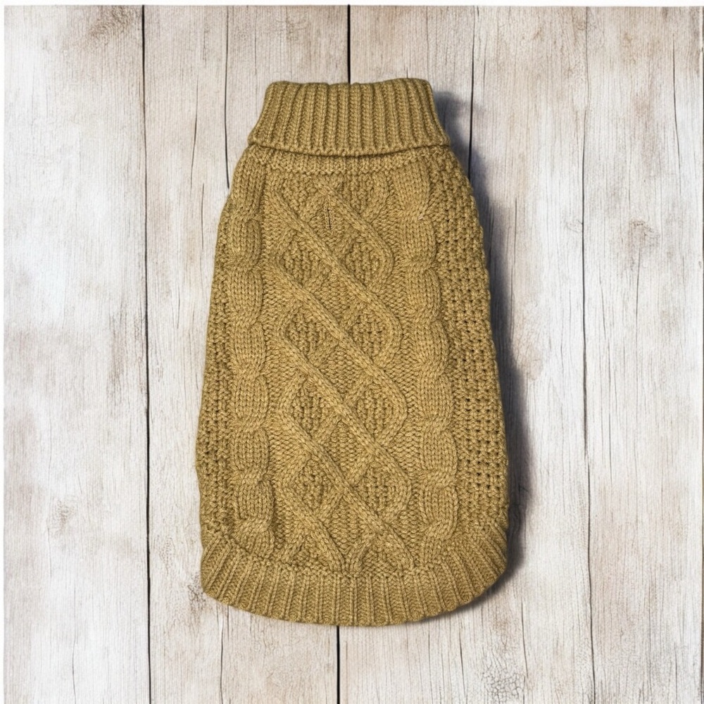 Dog Sweater Cable Knit Winter Sweater Size Small